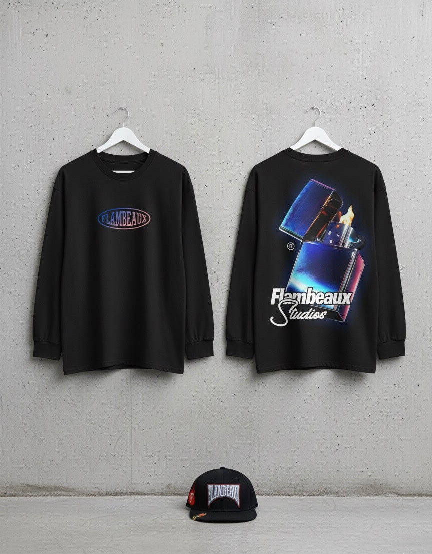 Light It Up Longsleeve Tee/ Black